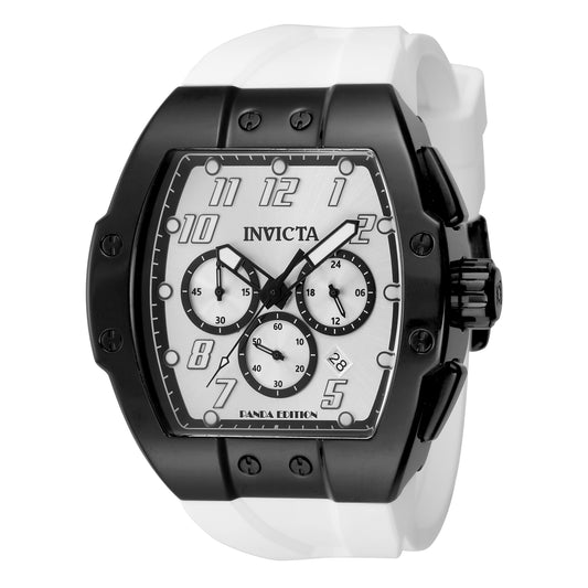 Invicta Men's 47mm S1 Rally Quartz Chronograph Panda Edition Silicone Strap Watch