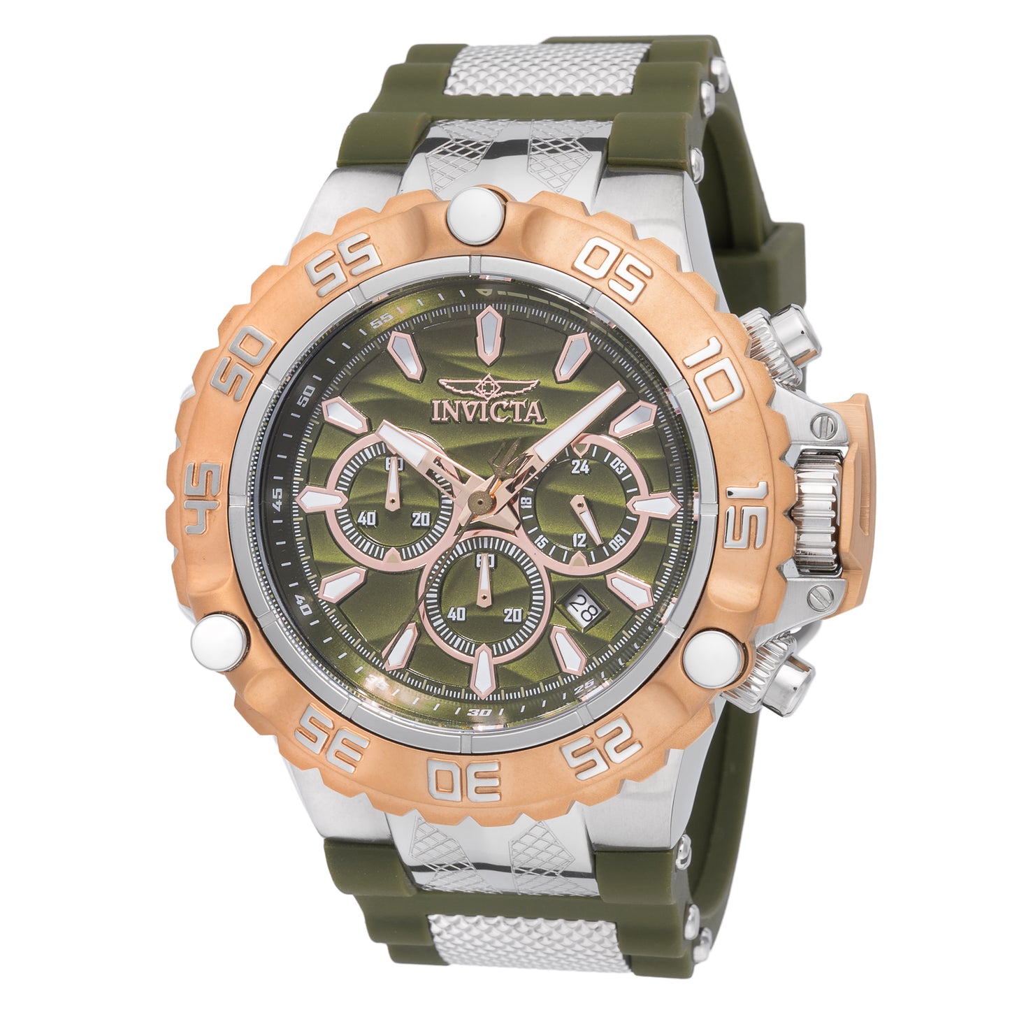 Invicta Men's 55mm Subaqua Poseidon Quartz Chronograph Silicone Strap Watch
