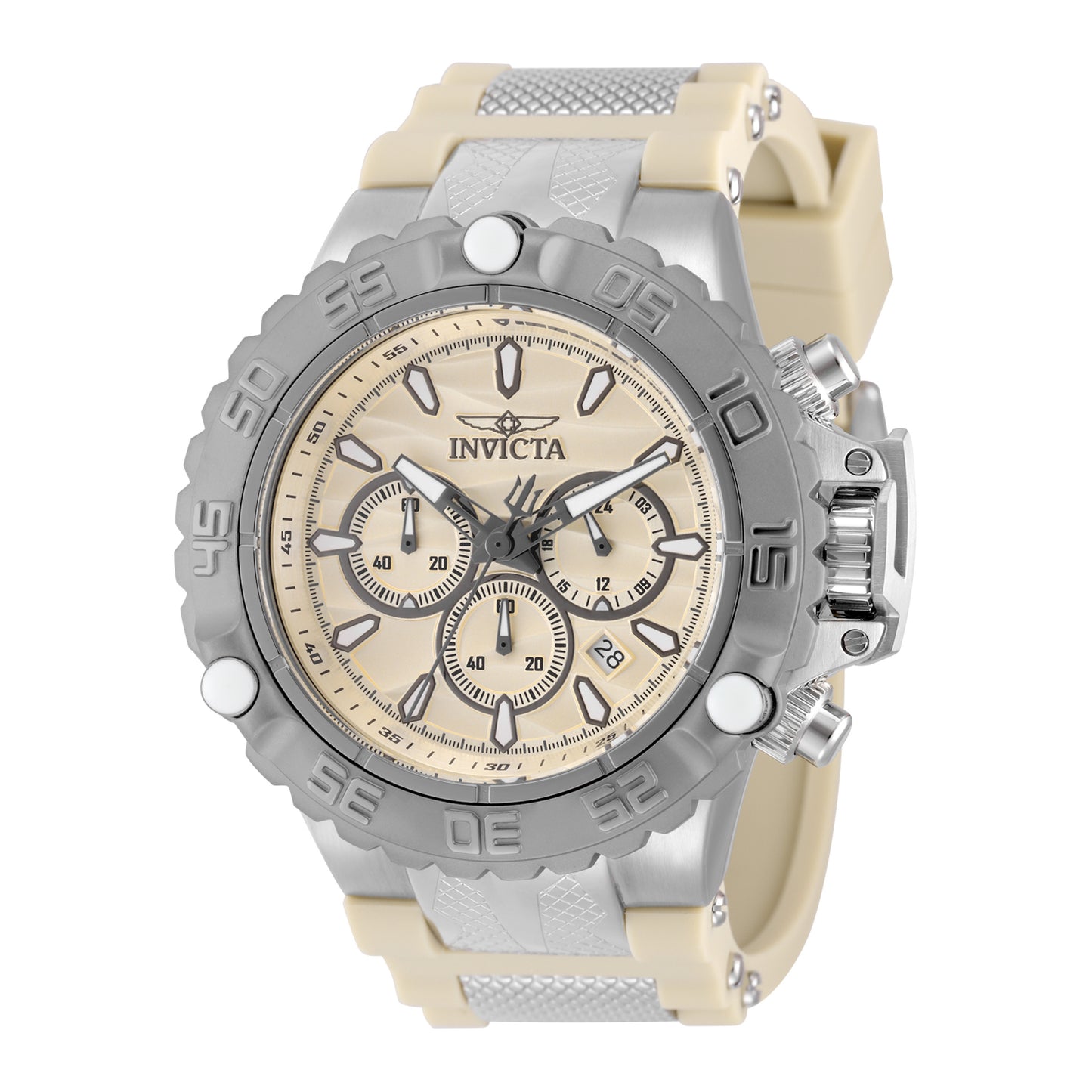 Invicta Men's 55mm Subaqua Poseidon Quartz Chronograph Silicone Strap Watch