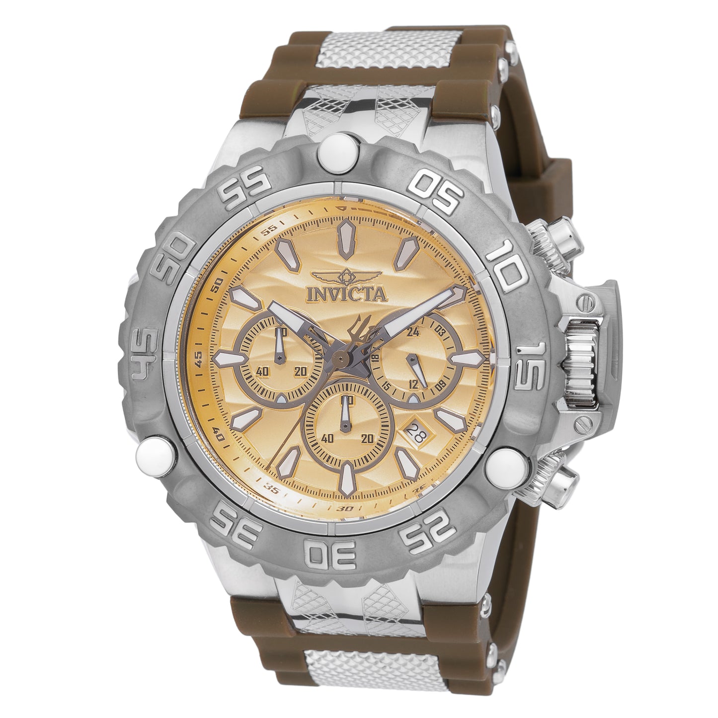 Invicta Men's 55mm Subaqua Poseidon Quartz Chronograph Silicone Strap Watch