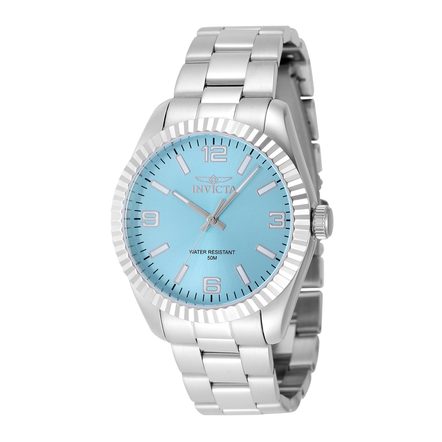 Invicta Women's 36mm Specialty Quartz Light Blue Fluted Bezel Bracelet Watch
