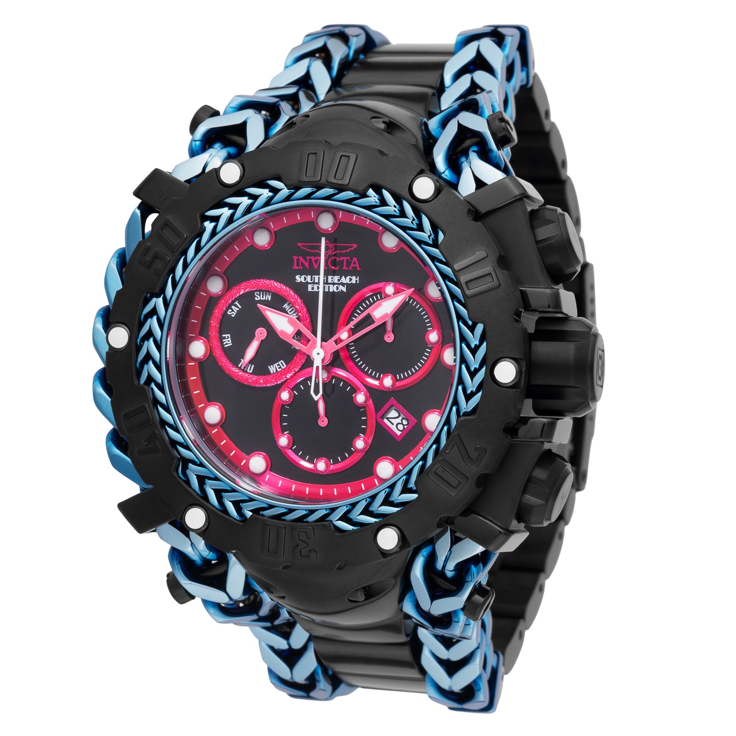 Invicta Men's 58mm Gladiator Quartz Swiss Parts Mixed Chain Bracelet Watch