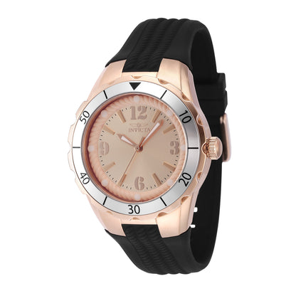 Invicta Women's 38mm Angel Quartz Luminous Markers Textured Silicone Strap Watch