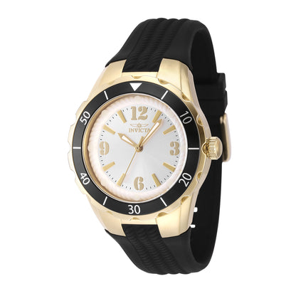 Invicta Women's 38mm Angel Quartz Luminous Markers Textured Silicone Strap Watch