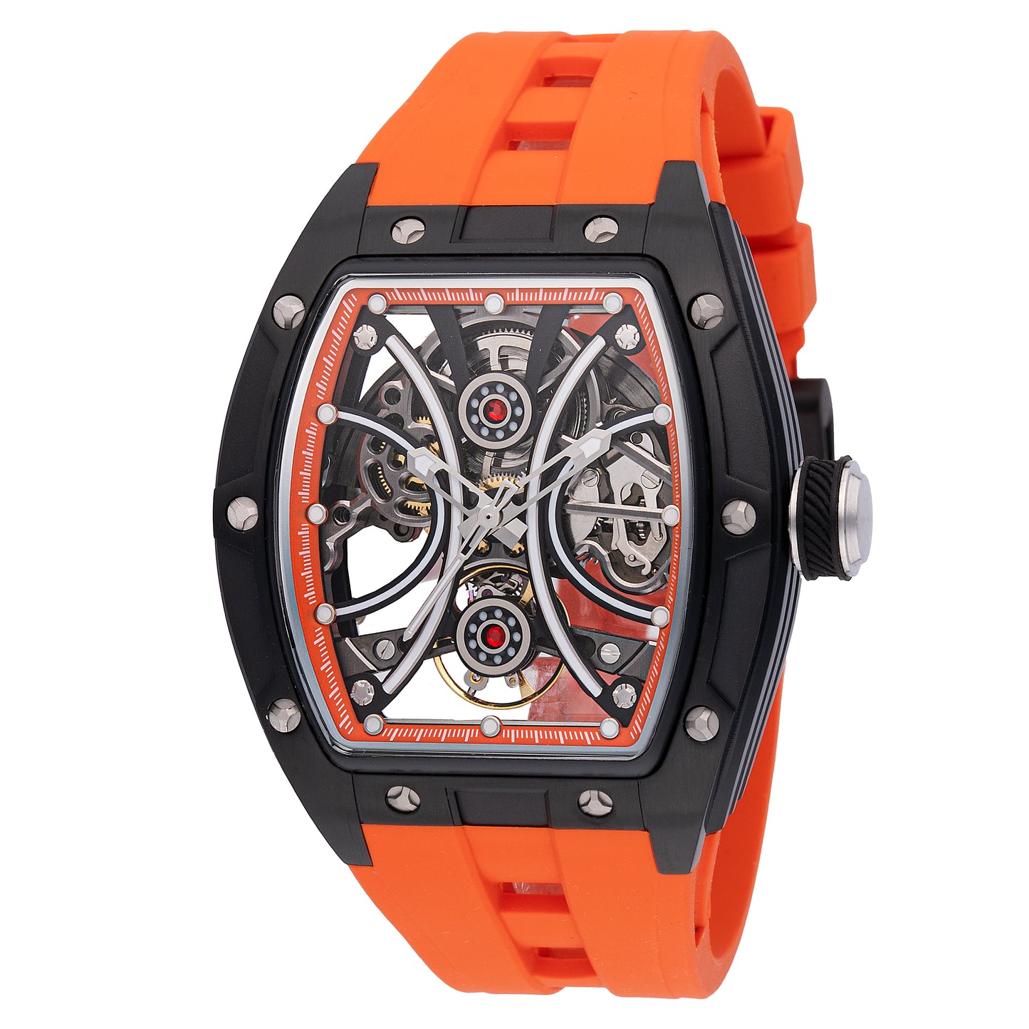 Invicta Men's 44mm S1 Rally Automatic Skeletonized Dial Silicone Strap Watch