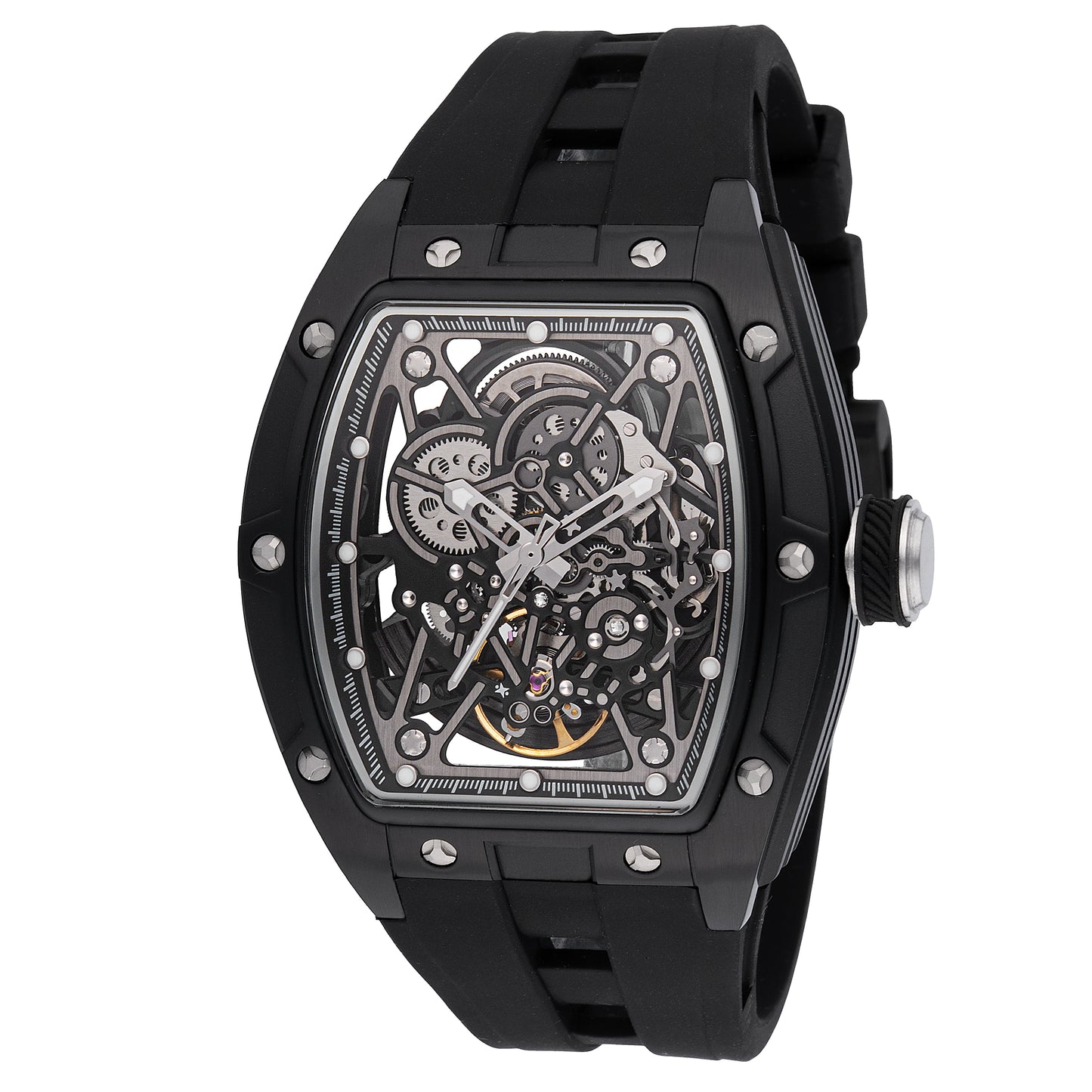 Invicta Men's 44mm S1 Rally Automatic Skeletonized Dial Silicone Strap Watch