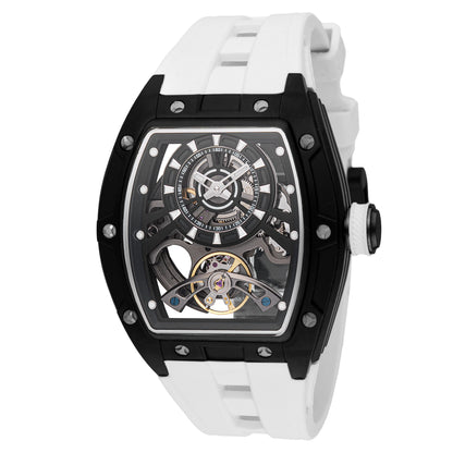 Invicta Men's 44mm S1 Rally Automatic Skeletonized Dial Tonneau Silicone Strap Watch