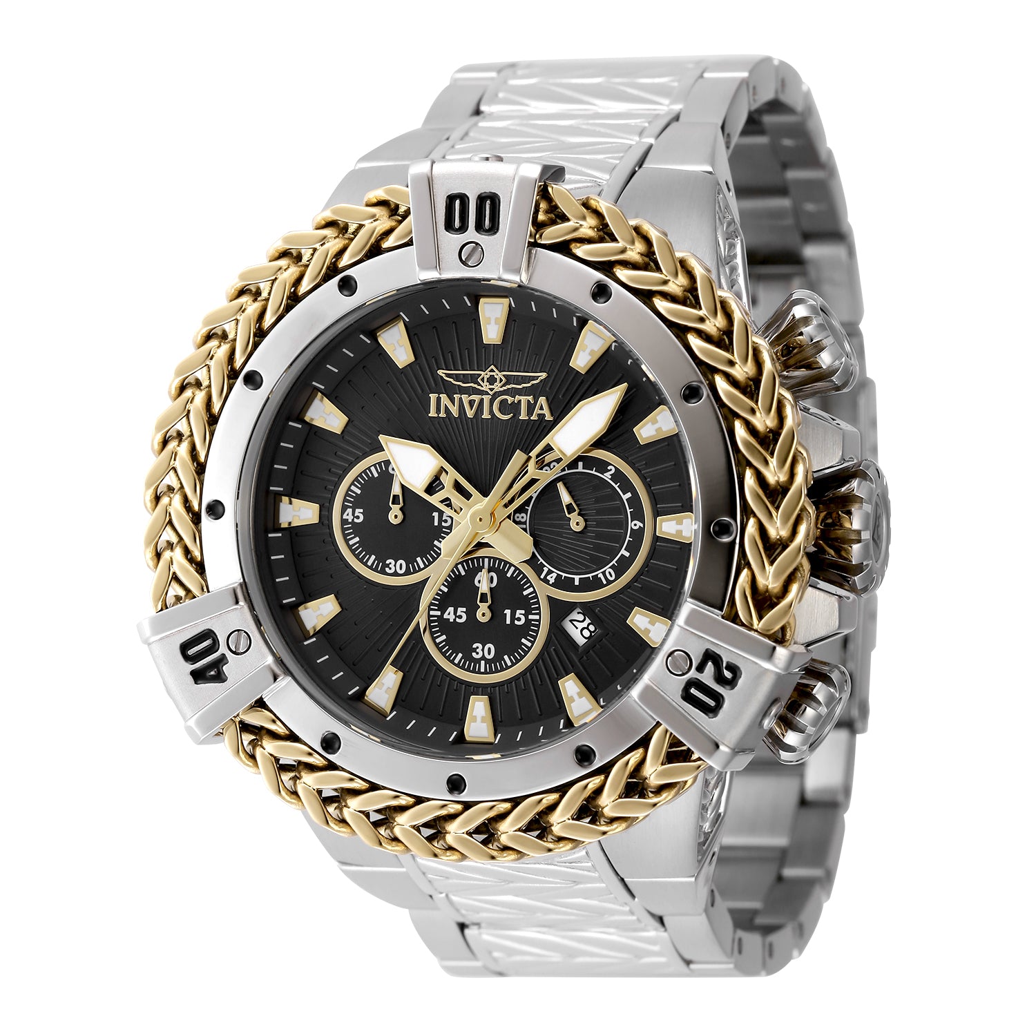 Invicta Men's 54mm Bolt Quartz Chronograph Chain Link Bezel