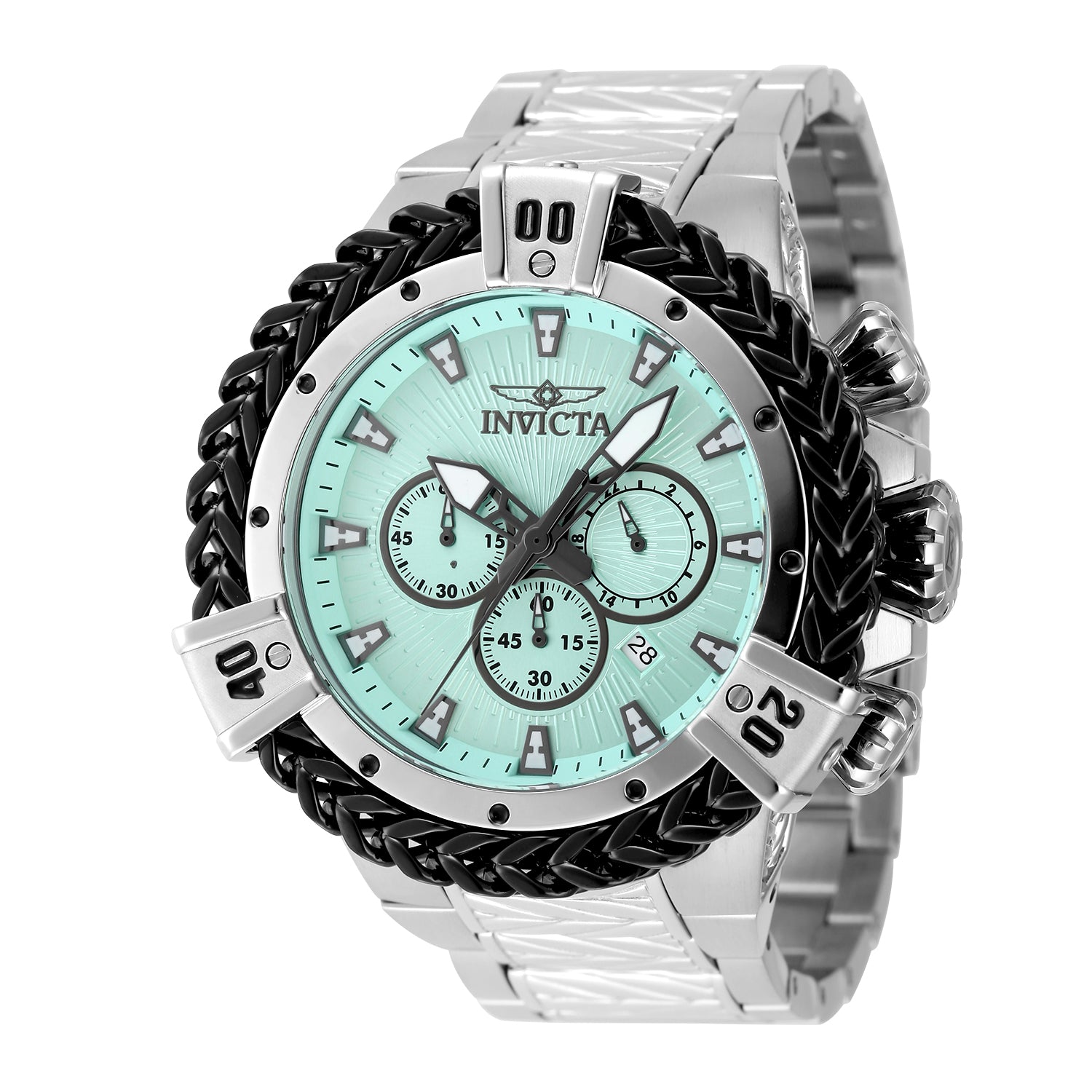 Invicta Men's 54mm Bolt Quartz Chronograph Chain Link Bezel