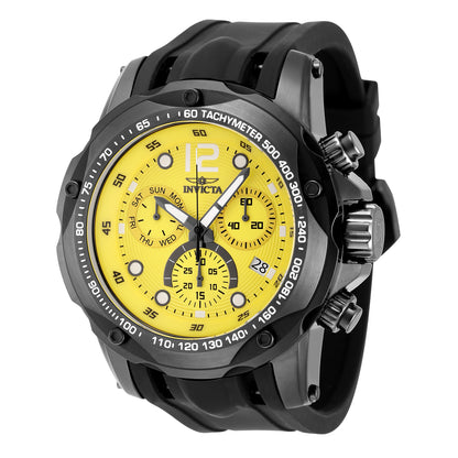 Invicta Men's 51mm Speedway Quartz Chronograph Gunmetal Silicone Strap Watch