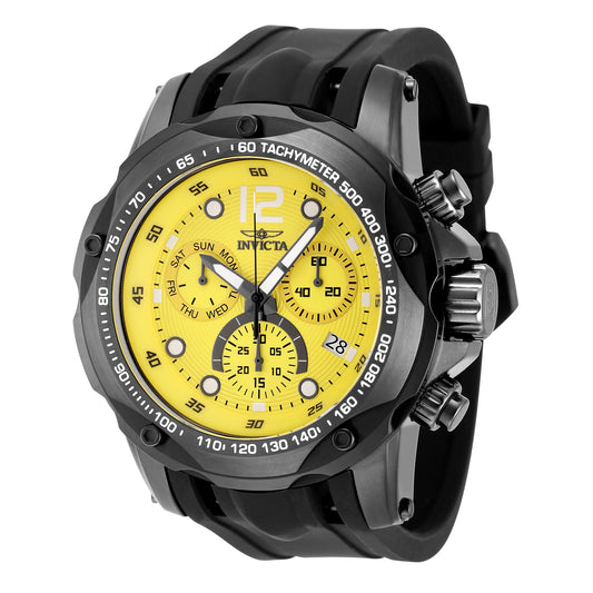 Invicta Men's 51mm Speedway Quartz Chronograph Gunmetal Silicone Strap Watch