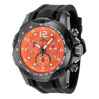 Invicta Men's 51mm Speedway Quartz Chronograph Gunmetal Silicone Strap Watch