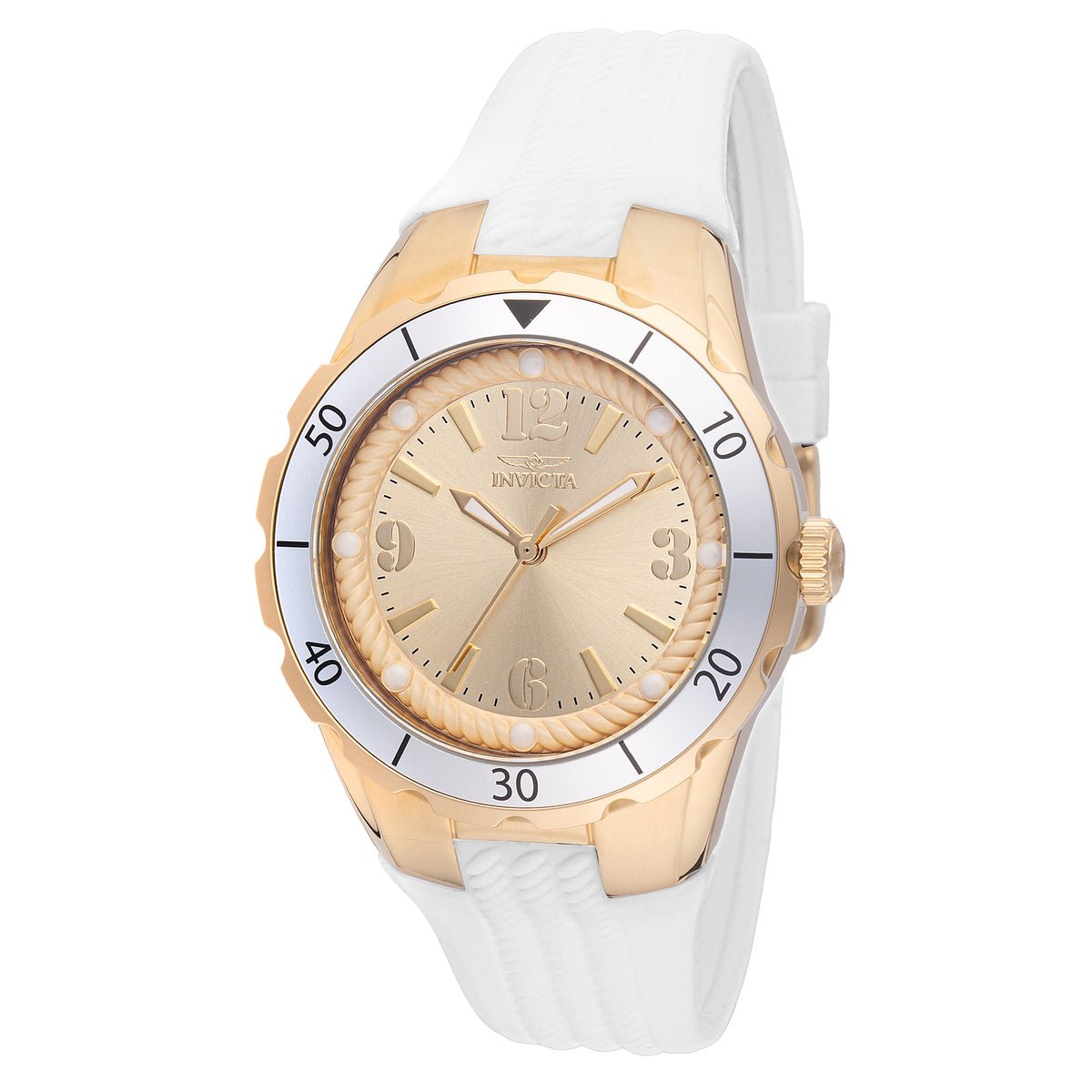 Invicta Women's 38mm Angel Quartz Silicone Strap Watch