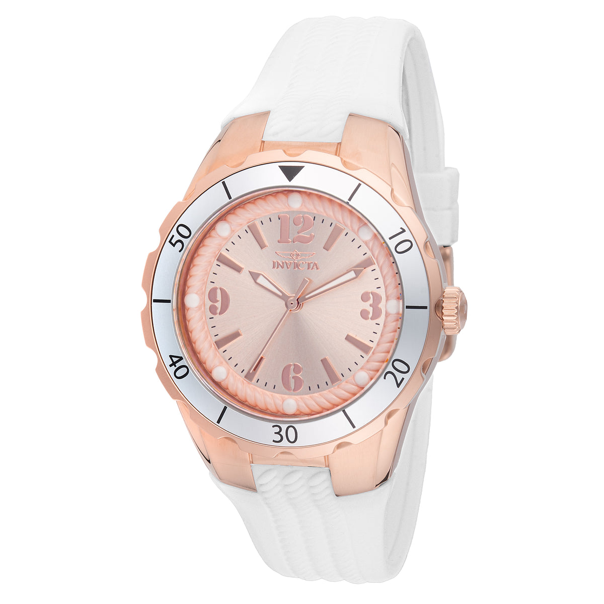 Invicta Women's 38mm Angel Quartz Silicone Strap Watch