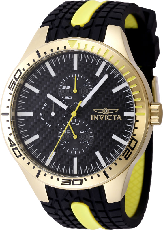 Invicta Men's 36mm Racing Quartz Chronograph Tread Silicone Strap Watch