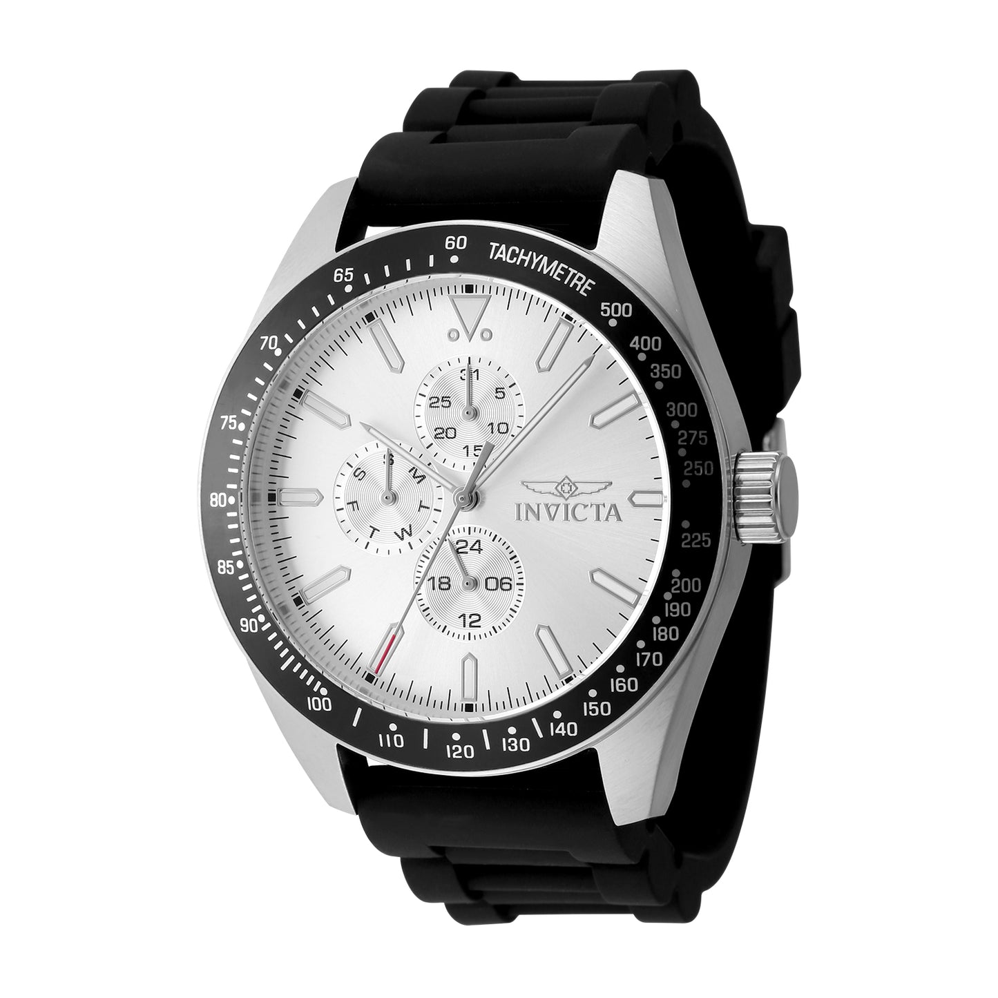 Invicta Men's 45mm Aviator Quartz 24 Hour Day Silicone Strap Watch