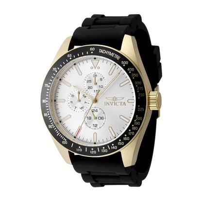 Invicta Men's 45mm Aviator Quartz 24 Hour Day Silicone Strap Watch