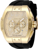 Invicta Men's 47mm Invicta Racing Quartz Chronograph Goldtone Bezel Silicone Strap Watch
