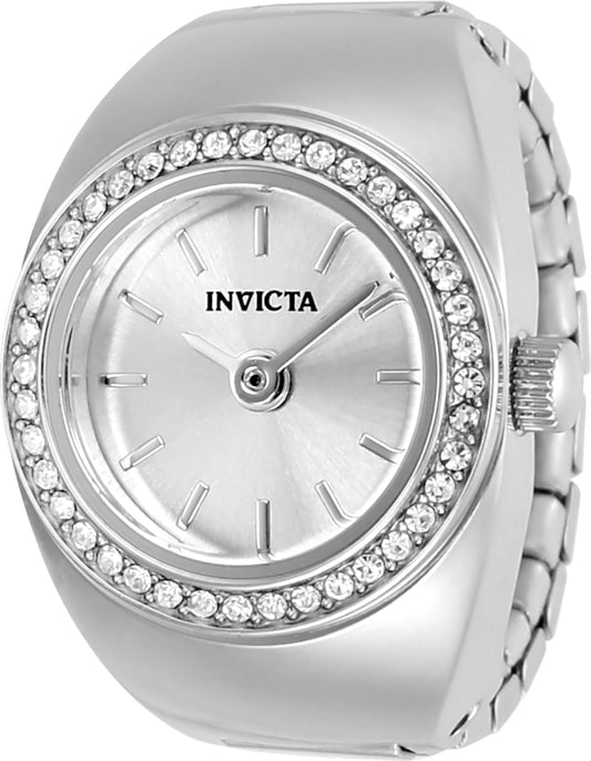 Invicta Women's 16mm Quartz Crystal Halo Mini Ring Watch