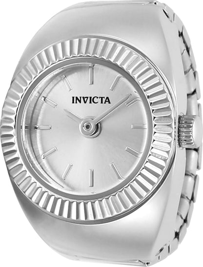 Invicta Women's 16mm Quartz Fluted Bezel Mini Ring Watch