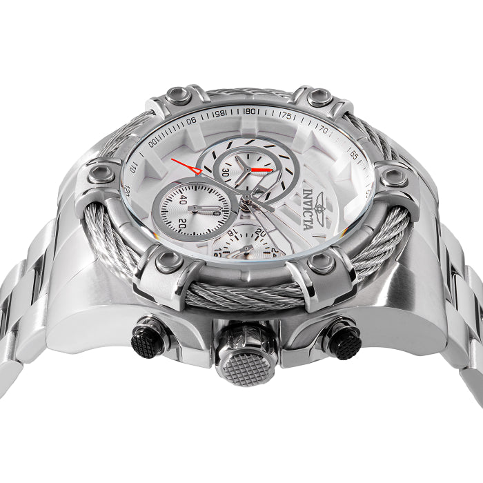 Invicta Men's 52mm Bolt Quartz Chronograph Twisted Cable Bezel Bracelet Watch