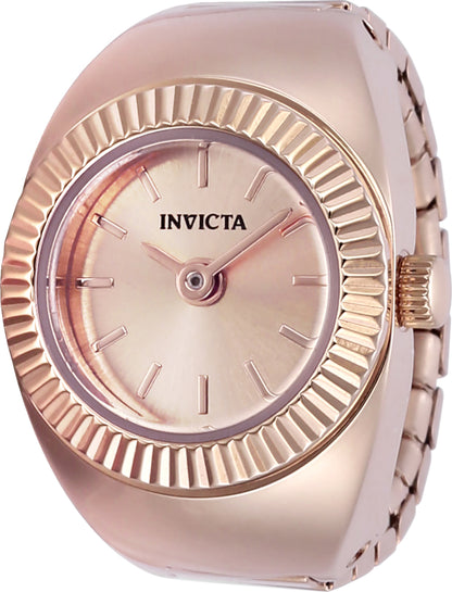 Invicta Women's 16mm Quartz Fluted Bezel Mini Ring Watch