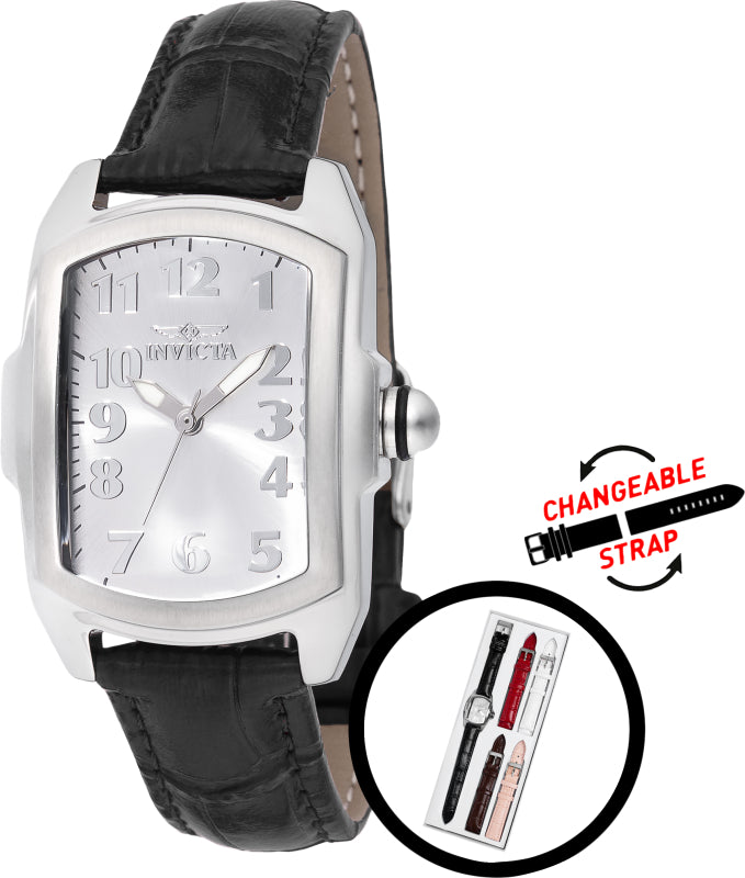 Invicta Women's 29mm Lupah Quartz Interchangable Leather Strap Watch