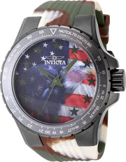 Invicta Men's 50mm Aviator Quartz Americana Silicone Strap Watch