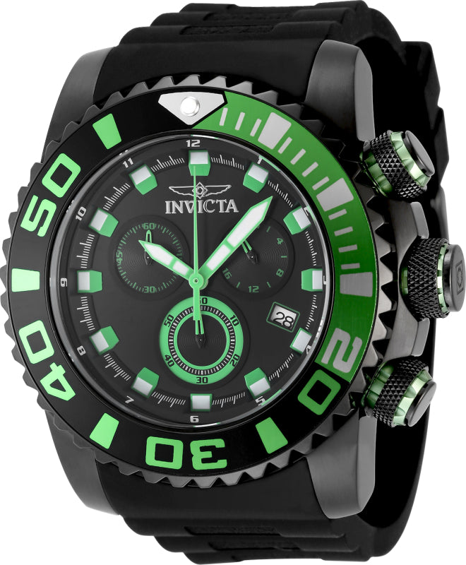 Invicta Men's 52mm Sea Hunter Quartz Chronograph Silicone Strap Watch