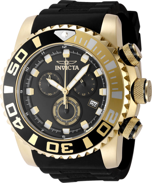Invicta Men's 52mm Sea Hunter Quartz Chronograph Silicone Strap Watch