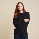 Christopher & Banks Lace Stitch Drop Shoulder Pullover Sweater