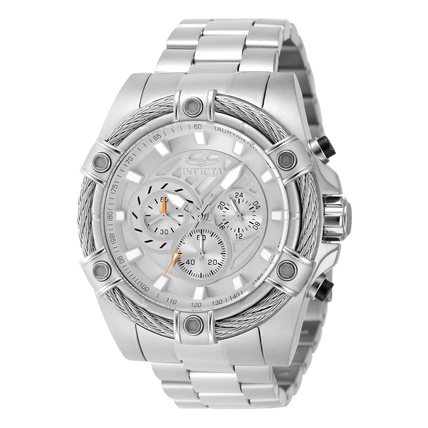 Invicta Men's 52mm Bolt Quartz Chronograph Twisted Cable Bezel Bracelet Watch