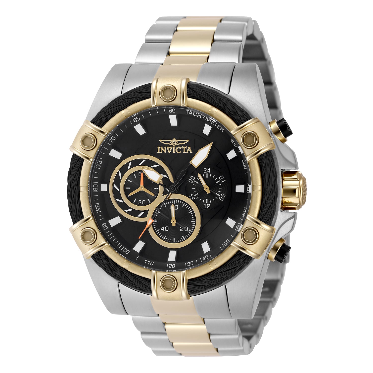 Invicta Men's 52mm Bolt Quartz Chronograph Twisted Cable Bezel