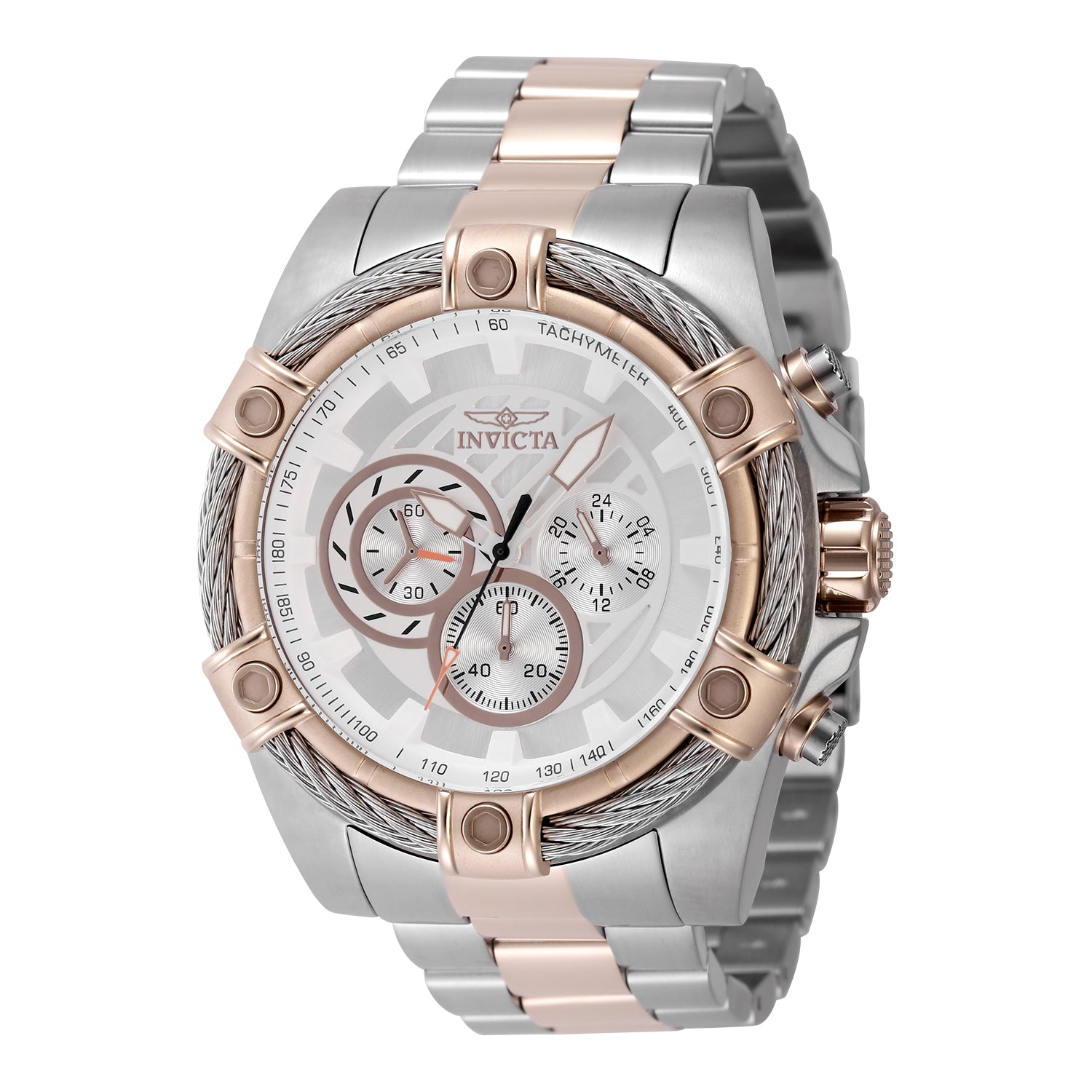 Invicta Men's 52mm Bolt Quartz Chronograph Twisted Cable Bezel