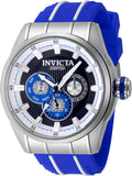 Invicta Men's 48mm Speedway Quartz Chronograph Silvertone Bezel Watch