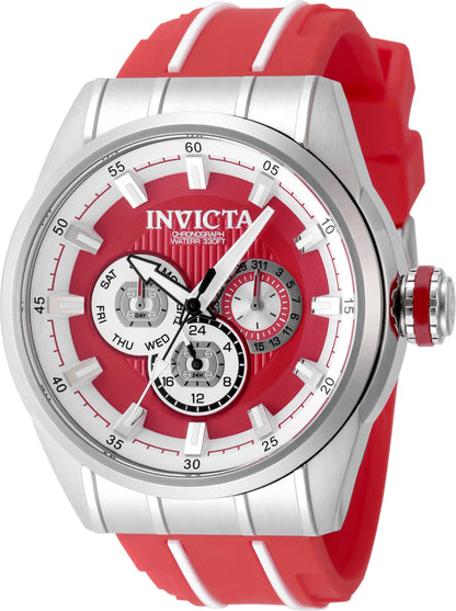 Invicta Men's 48mm Speedway Quartz Chronograph Silvertone Bezel Watch