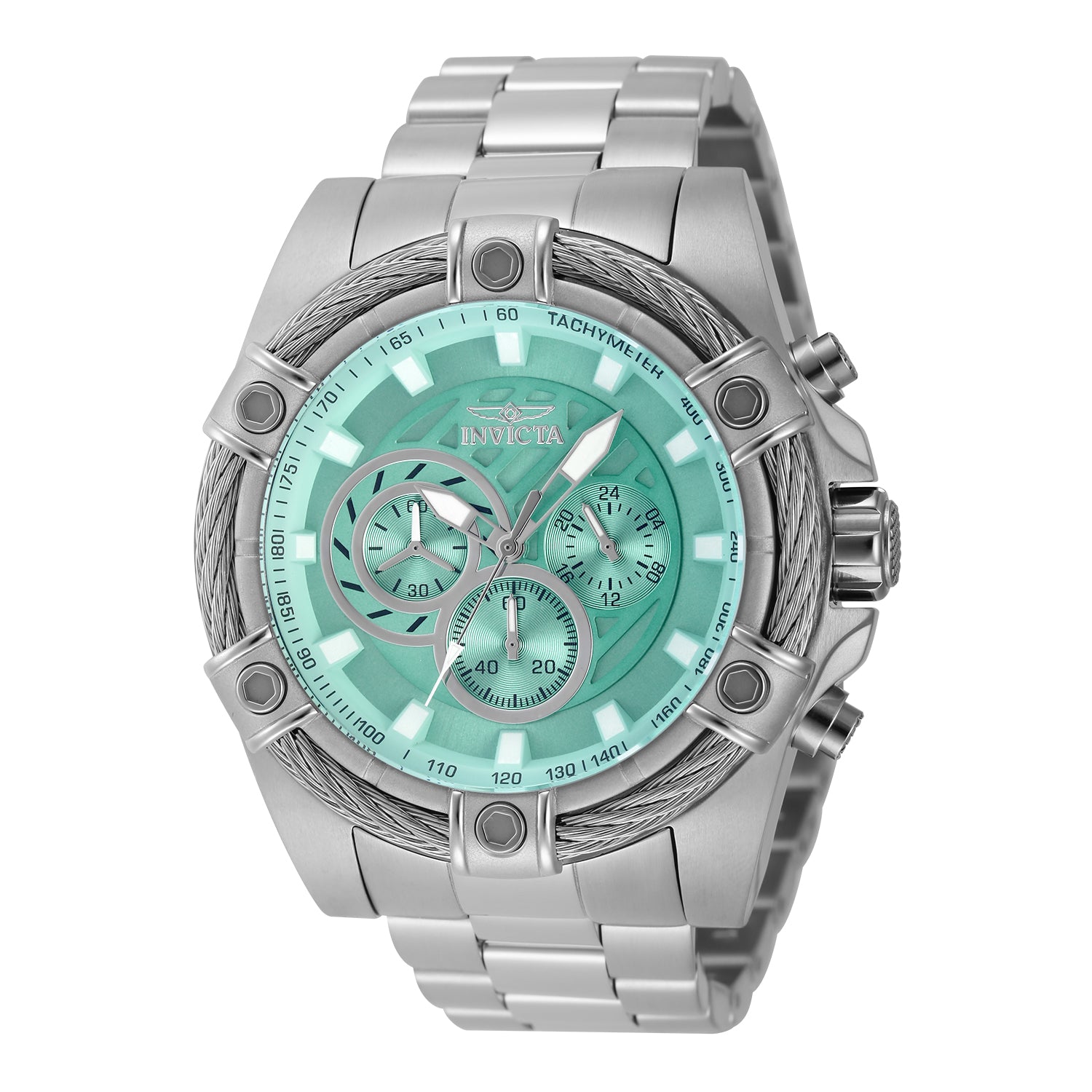 Invicta Men's 52mm Bolt Quartz Chronograph Twisted Cable Bezel