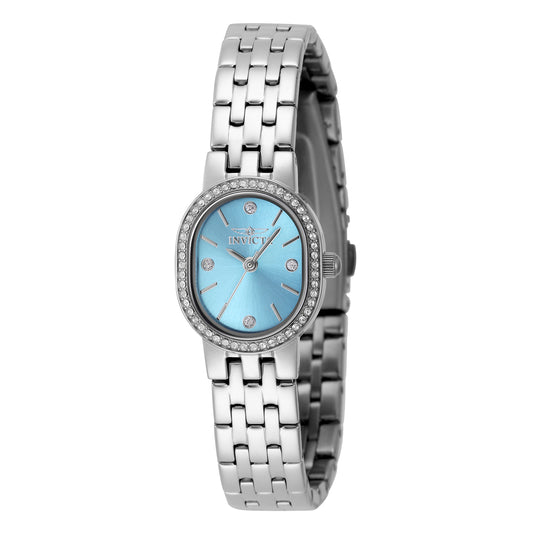 Invicta Women's 20mm Angel Quartz Crystal Accented Oval Bracelet Watch
