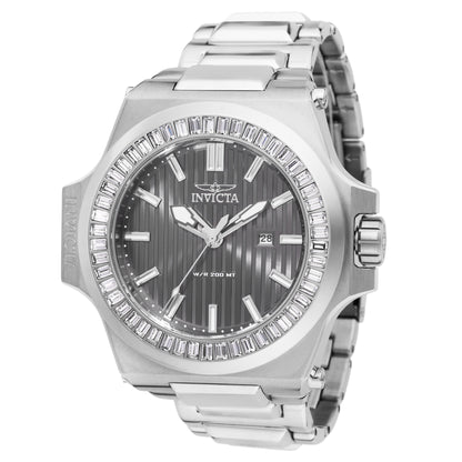 Invicta Men's 58mm Akula Quartz Striped Dial Crystal Accented Bracelet Watch
