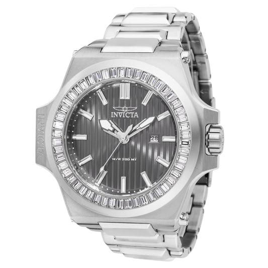 Invicta Men's 58mm Akula Quartz Striped Dial Crystal Accented Bracelet Watch