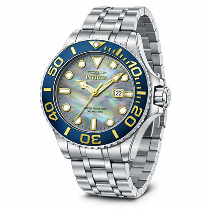 Invicta Men's 52mm Grand Diver Quartz Date MOP Dial Bracelet Watch