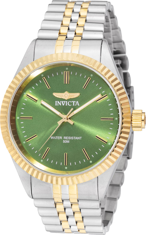 Invicta Men's 43mm Specialty Quartz Green Dial Bracelet Watch