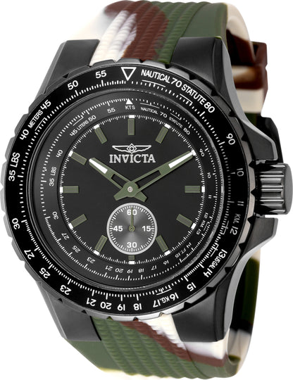 Invicta Men's 50mm Aviator Quartz Camouflage Silicone Strap Watch