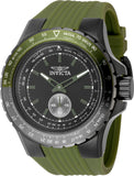 Invicta Men's 50mm Aviator Quartz Multifunction Green Silicone Strap Watch