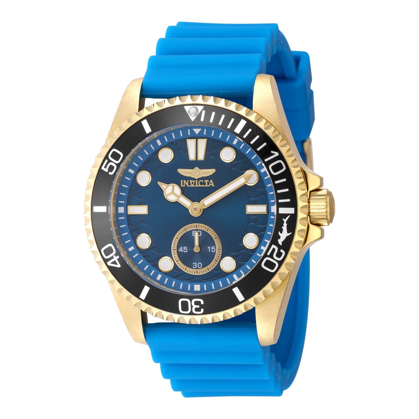 Invicta Men's 43mm Pro Diver Quartz Blue Dial Silicone Strap Watch