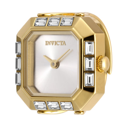 Invicta Women's 21mm Angel Mini Quartz Baguette Crystal Ring Watch