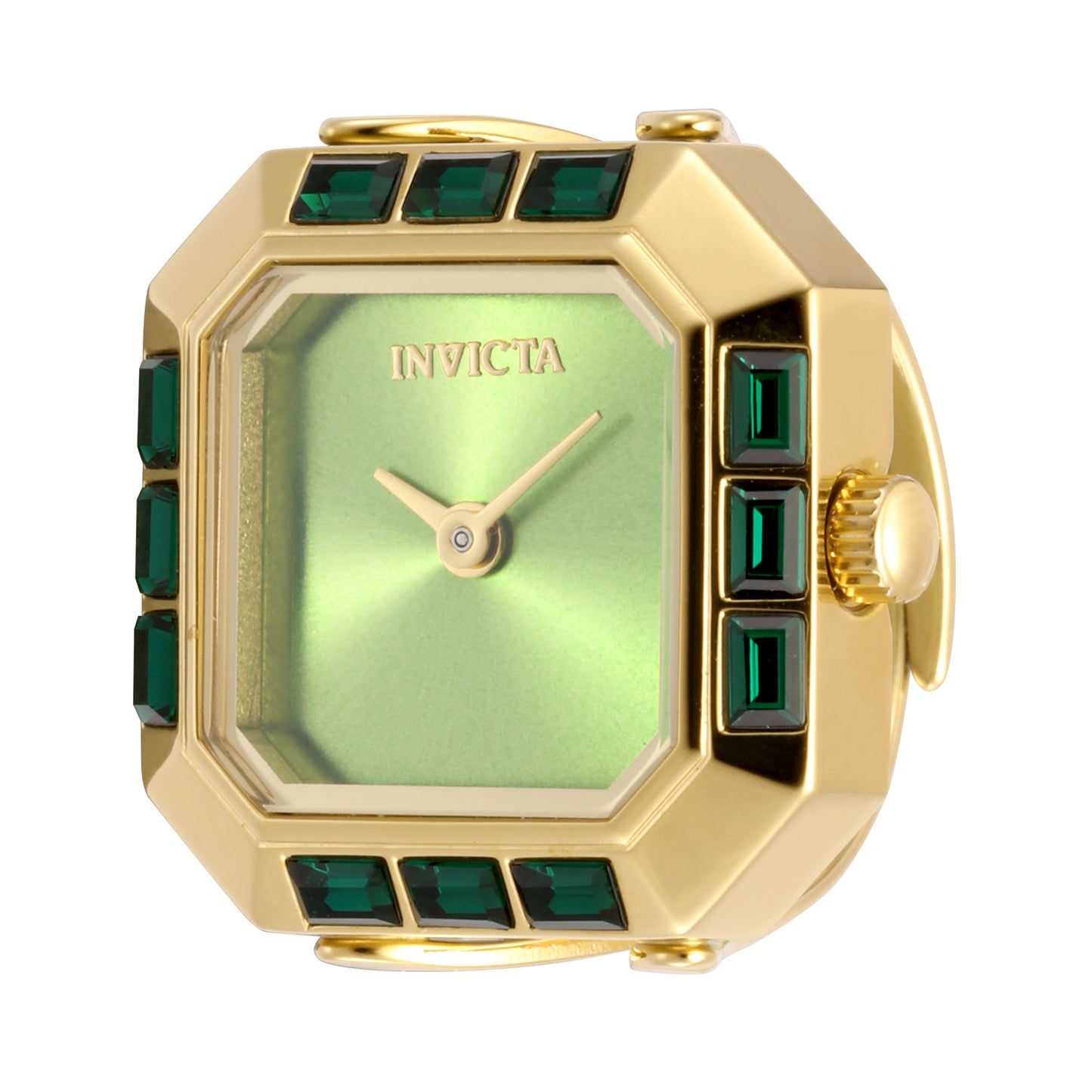 Invicta Women's 21mm Angel Mini Quartz Baguette Crystal Ring Watch