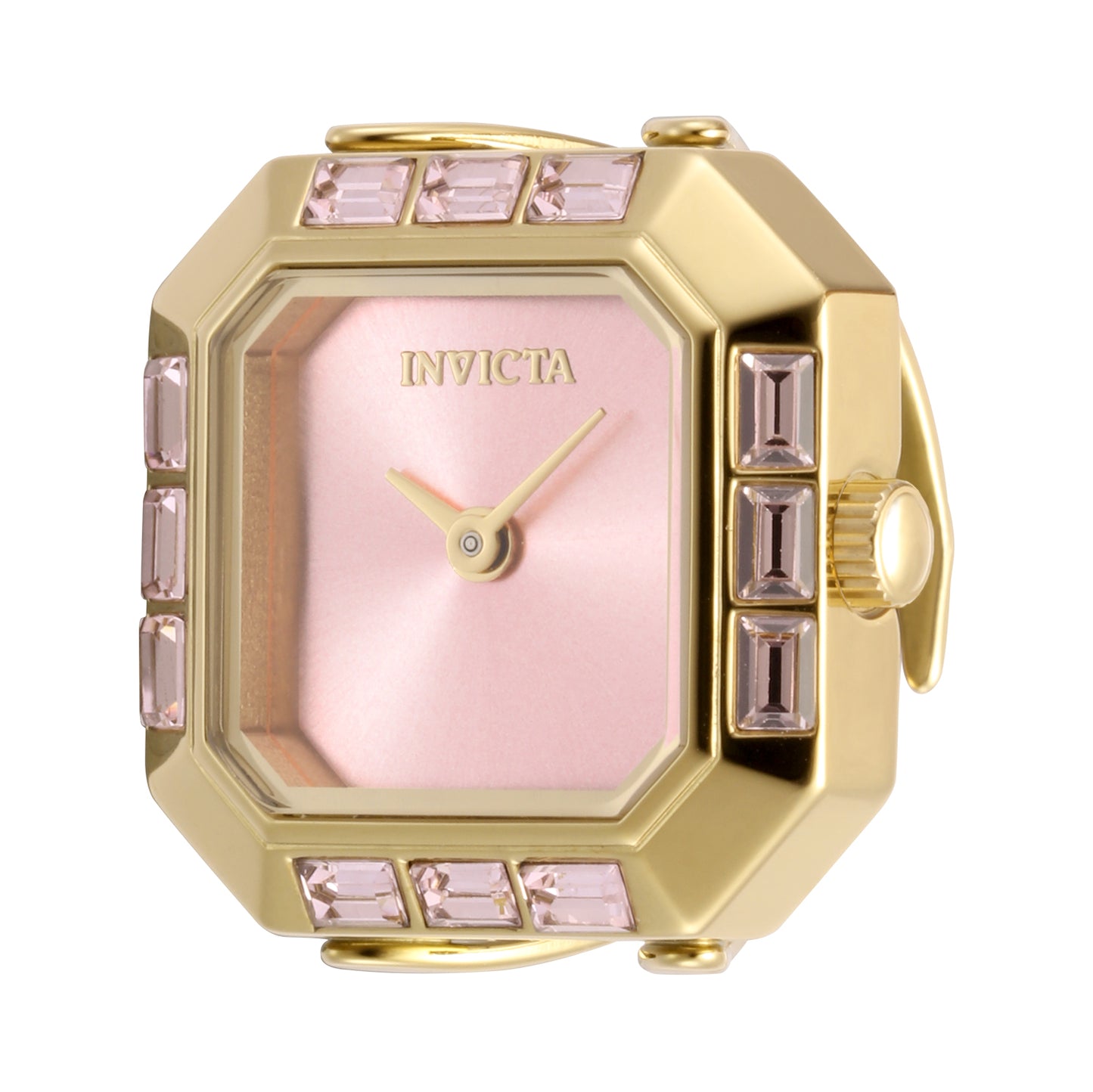 Invicta Women's 21mm Angel Mini Quartz Baguette Crystal Ring Watch
