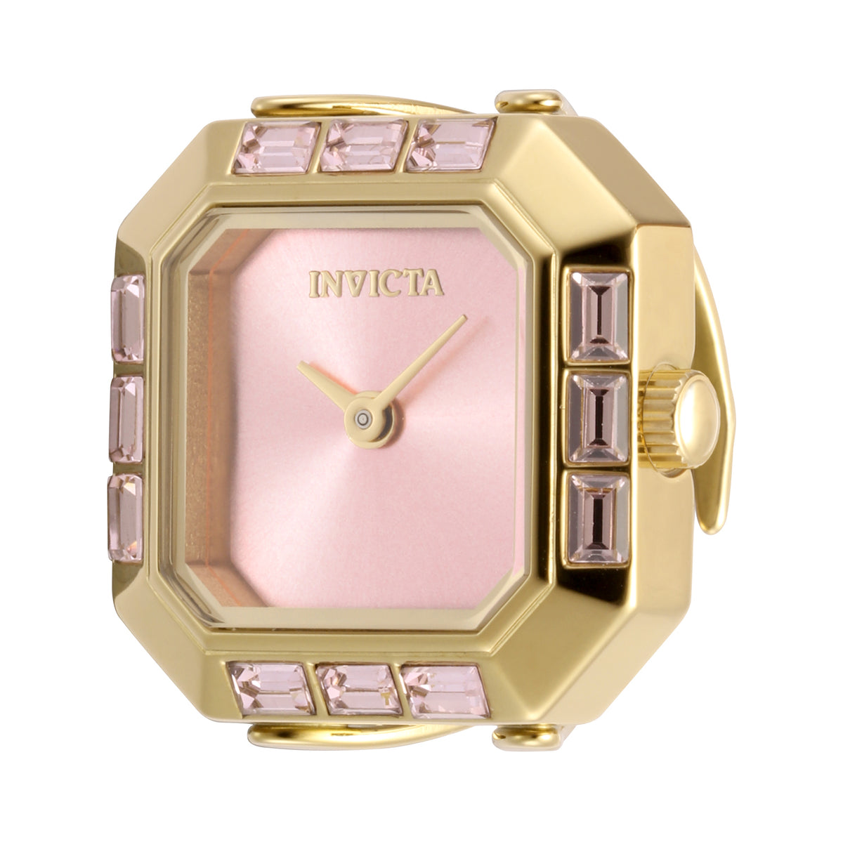 Invicta Women's 21mm Angel Mini Quartz Baguette Crystal Ring Watch