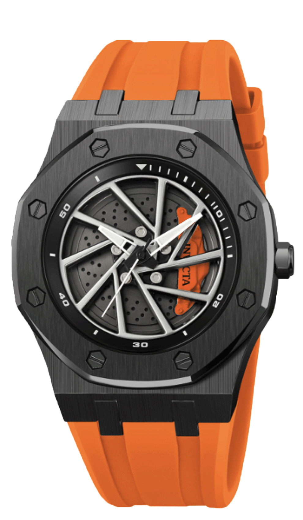 Invicta Men's 42mm Speedway Rim Quartz Silicone Strap Watch